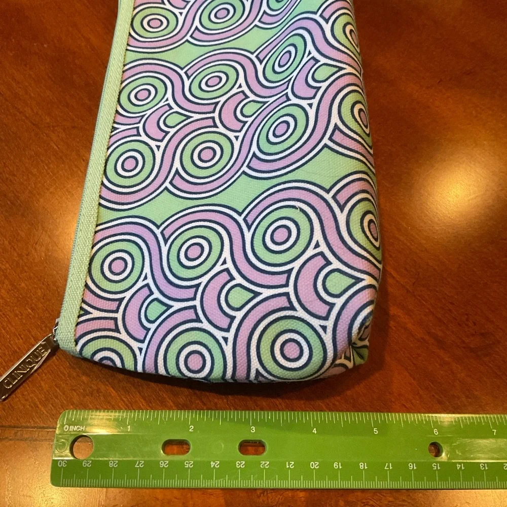 Clinique Jonathan Adler Geometric Design Lavender & Mint Green Makeup Bag
